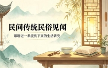 聊聊老一辈流传下来的诸多讲究