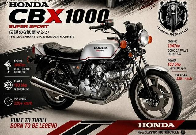 1978 Honda CBX1000：横扫千军的“六缸猛兽”，日本超跑的封神之作