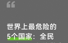 世界上最危险的五个国家：全民吸毒、黑帮比警察多，出国最好避开