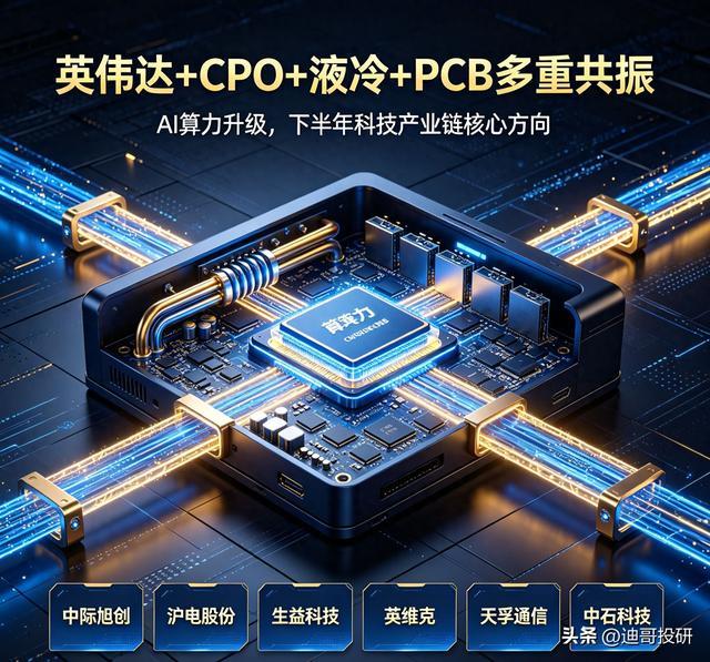 英伟达+CPO+液冷+PCB多重共振，下半年科技大黑马紧盯这6大龙头