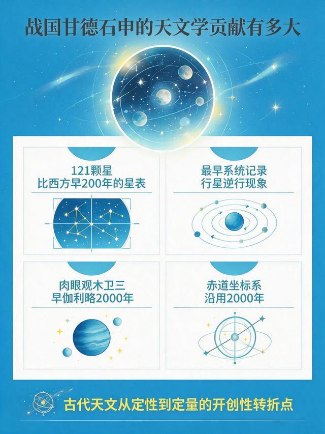 战国时期的甘德和石申对天文学的贡献有多大