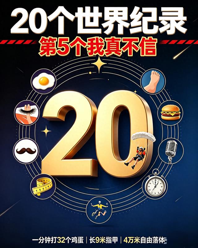 20个最不可思议的吉尼斯世界纪录，刷新你的认知！
