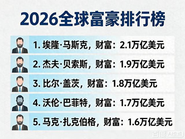 2026全球富豪排行榜