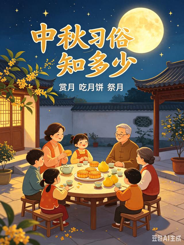 八月十五中秋节,三大传统习俗