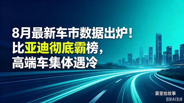 8月最新车市数据出炉!比亚迪彻底霸榜,高端车集体遇冷