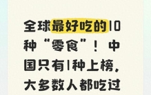 全球最好吃的10种“零食”！中国只有1种上榜，大多数人都吃过