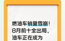 燃油车销量雪崩！8月前十全出局，油车正在成为少数人的选择吗？