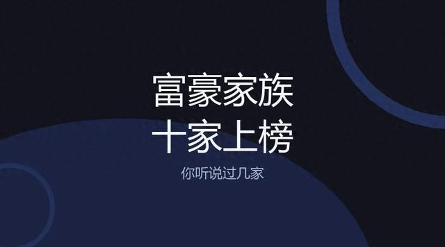 全球十大富豪家族,你听说过哪几家