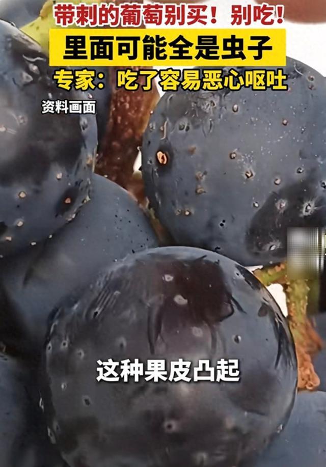 警惕,这样的葡萄里面都是虫?近期大量出现,别随便吃