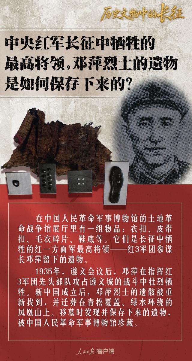 中央红军长征中牺牲的最高将领,邓萍烈士的遗物是如何保存下来的?