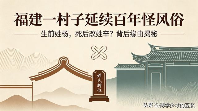 福建一村子百年怪风俗:男人生前统一姓“杨”,死后全部改姓“辛