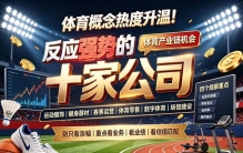 体育概念，反应强势的十家公司