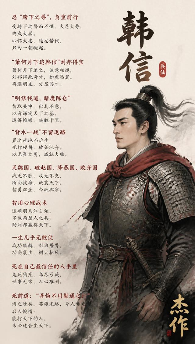 韩信有多可怕?他一生几乎没打过败仗,却死在自己最信任的人手里
