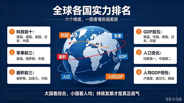 全球各国实力最新排名!看完刷新认知