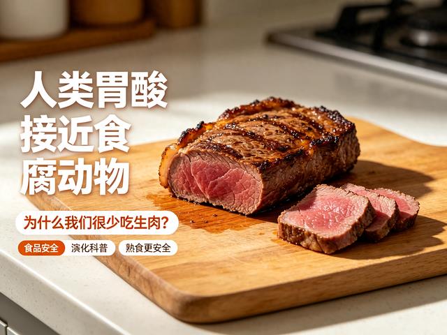 人类是顶级杂食动物,胃酸接近食腐动物,为什么连生肉都不敢吃?