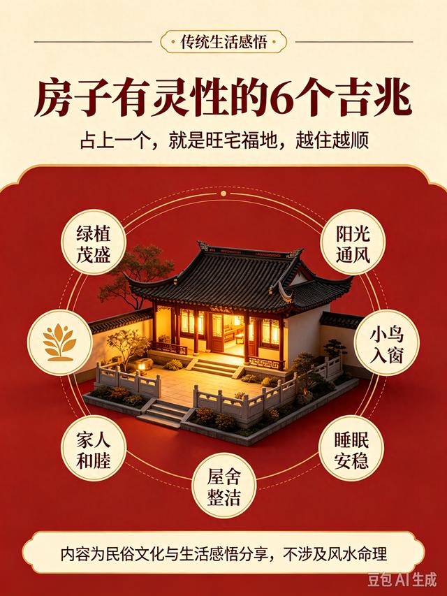 屋子有灵性的6个吉兆!占上一个,就是旺宅福地,越住越顺