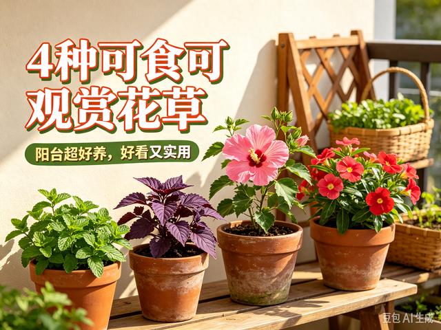 4种可食可观赏花草,阳台超好养,好看又实用
