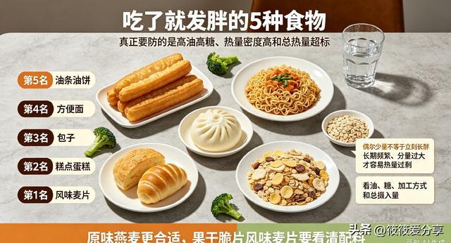 吃了就发胖的 5 种食物,包子排名第3,第一名竟是智商税