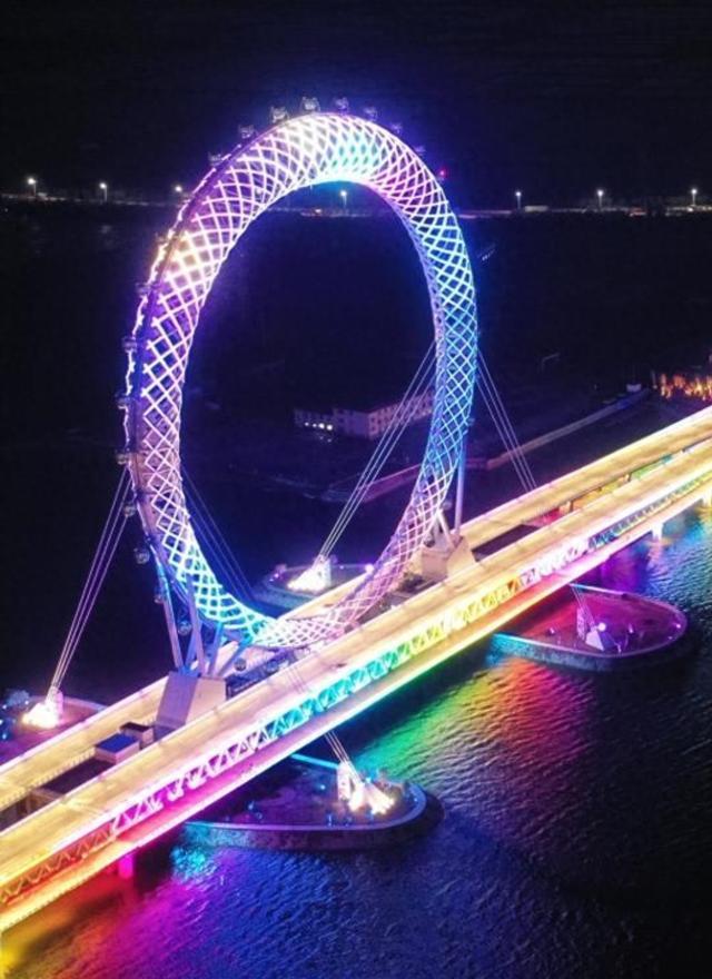 世界最高无轴摩天轮,渤海之眼,矗立潍坊渤海的海河之眸
