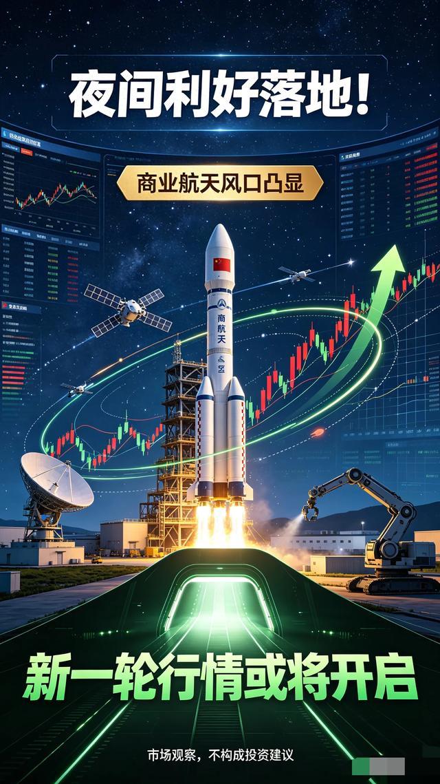 夜间利好落地！商业航天风口凸显，新一轮行情或将开启