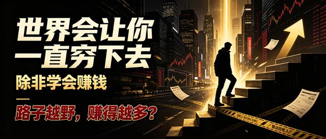 世界会让你一直穷下去，除非学会赚钱：路子越野，赚得越多？