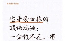 空手套白狼的顶级玩法：一分钱不花，借别人的鸡下自己的蛋