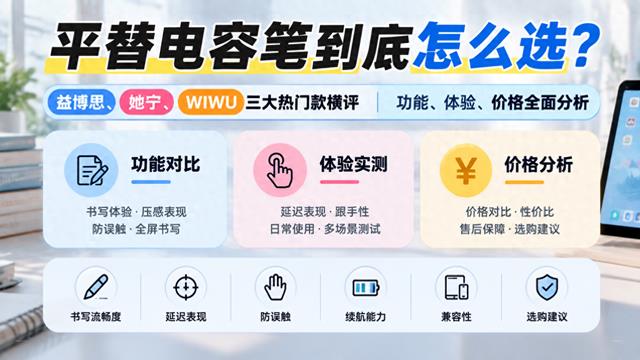 平替电容笔到底怎么选?益博思、她宁、WIWU三热门款横评全面分析