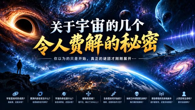 关于宇宙的8个未解之谜:从黑洞到死亡,人类究竟还有多少未知?