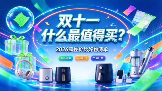 双十一必购好物有哪些?2026十大必购好物清单分享推荐
