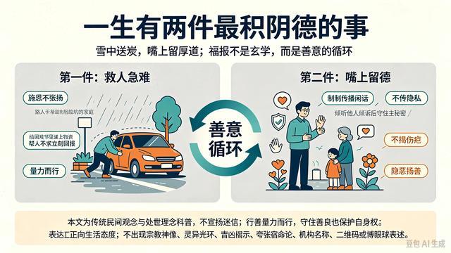 一生有两件最积阴德的事,你若能做一件,福报会越滚越大