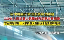 智元在山东济南组织110台人形机器人同时跳舞，创下吉尼斯世界纪录