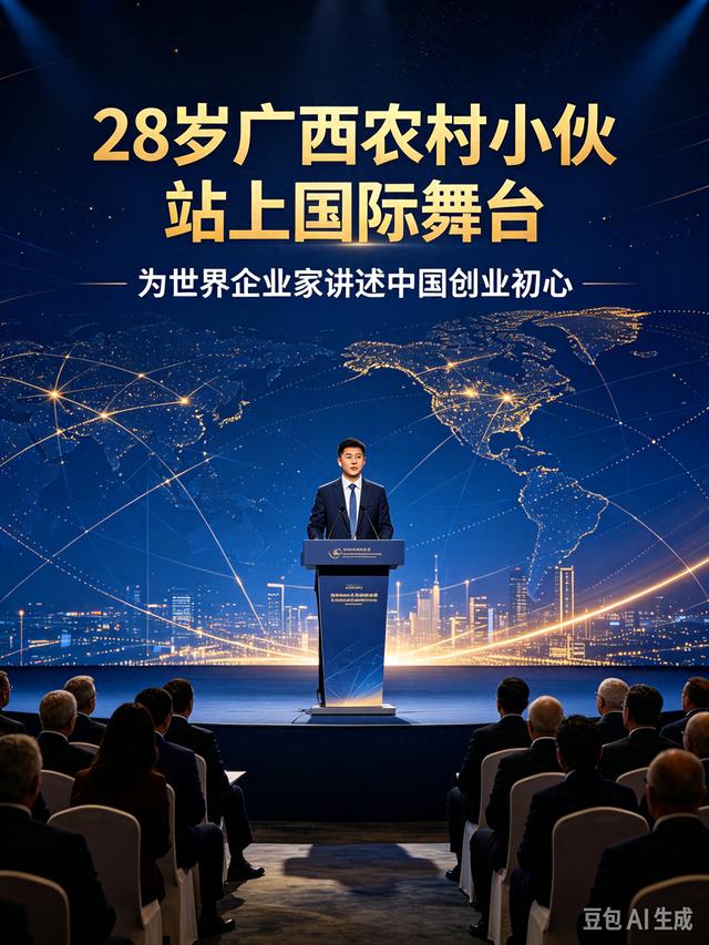 28岁广西农村小伙站上国际舞台!良心企业家才是中国商业的底气