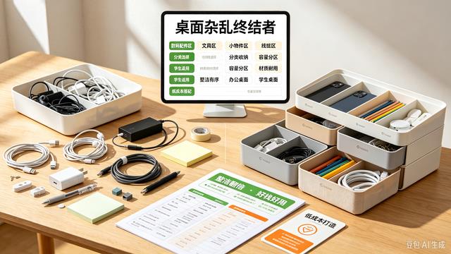 桌面杂乱终结者!数码文具收纳好物,桌面整洁翻倍